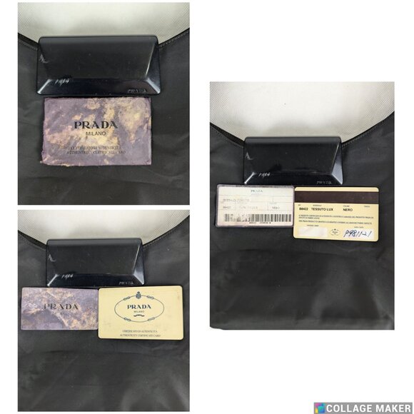 Authentic PRADA Tessuto Black Nylon Hobo Shoulder Bag/Handbag Made in Italy - Picture 6 of 12